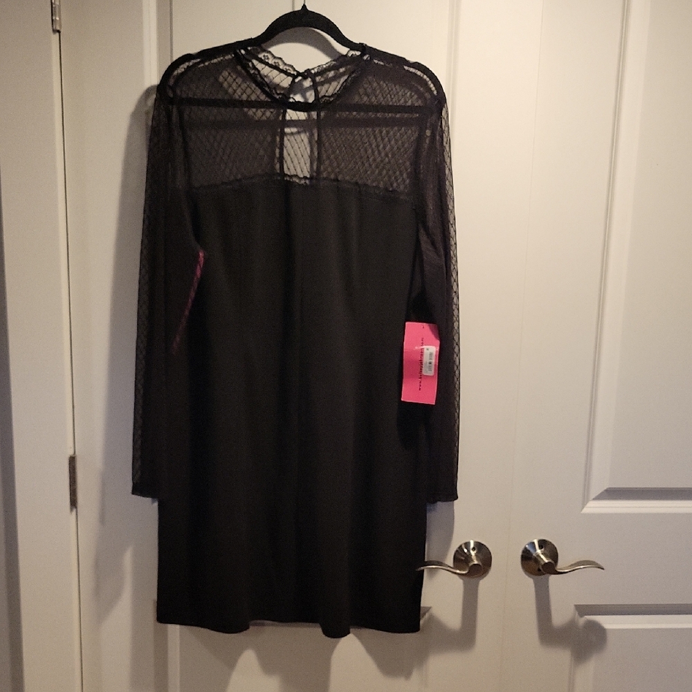 Betsey Johnson Black Long Sleeve Dress
